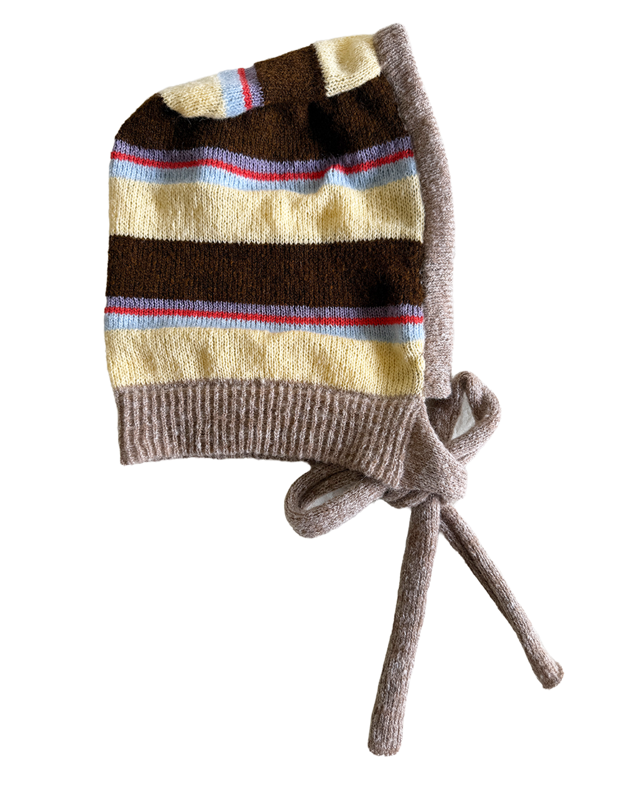 Creamy bonnet-Vintage Striped