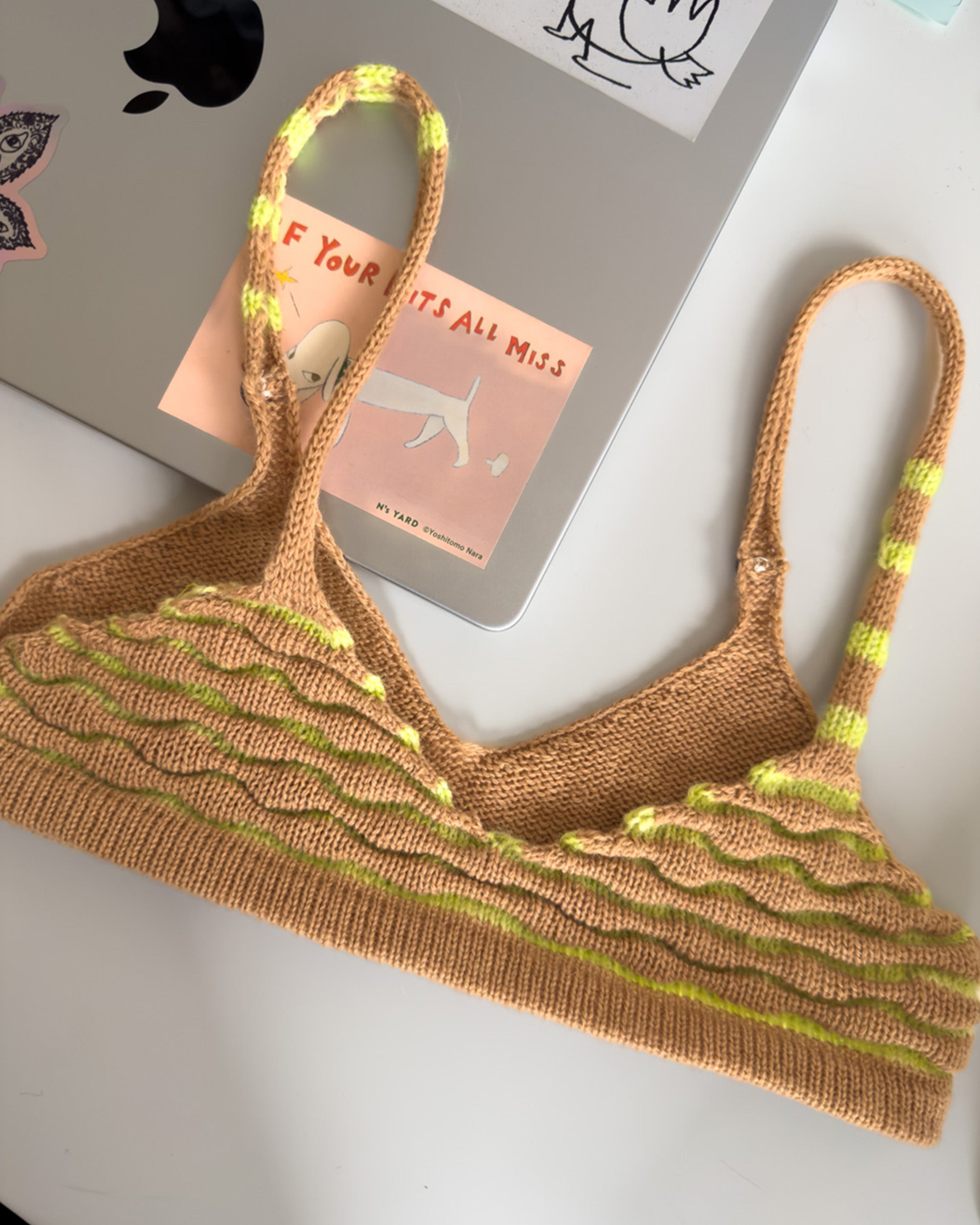 Ripple form wool bralette