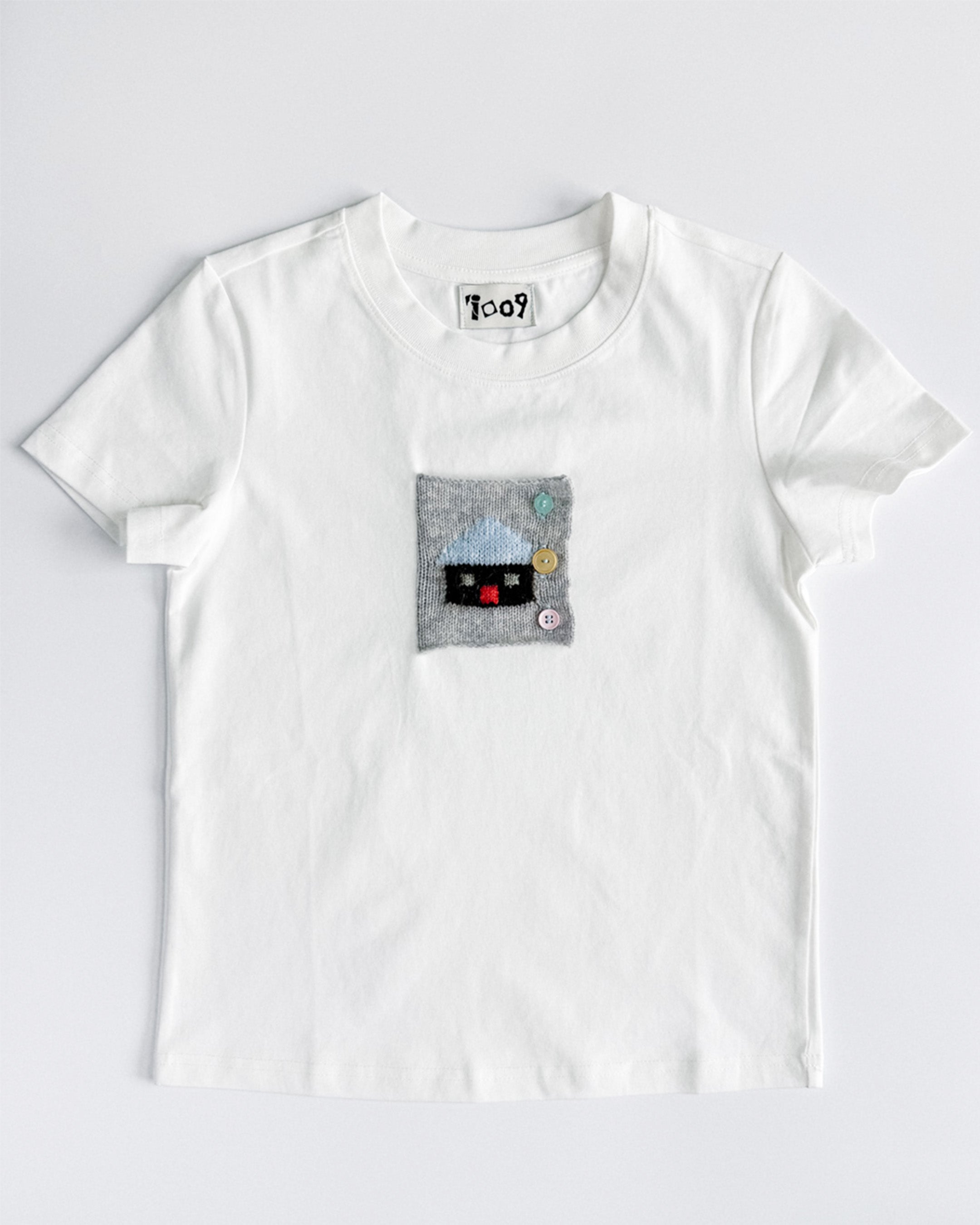 handmade graphic t-shirt house motif childhood design