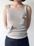 Pocket sleeveless top