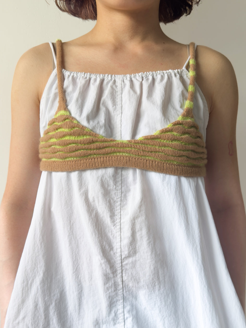 Ripple form wool bralette