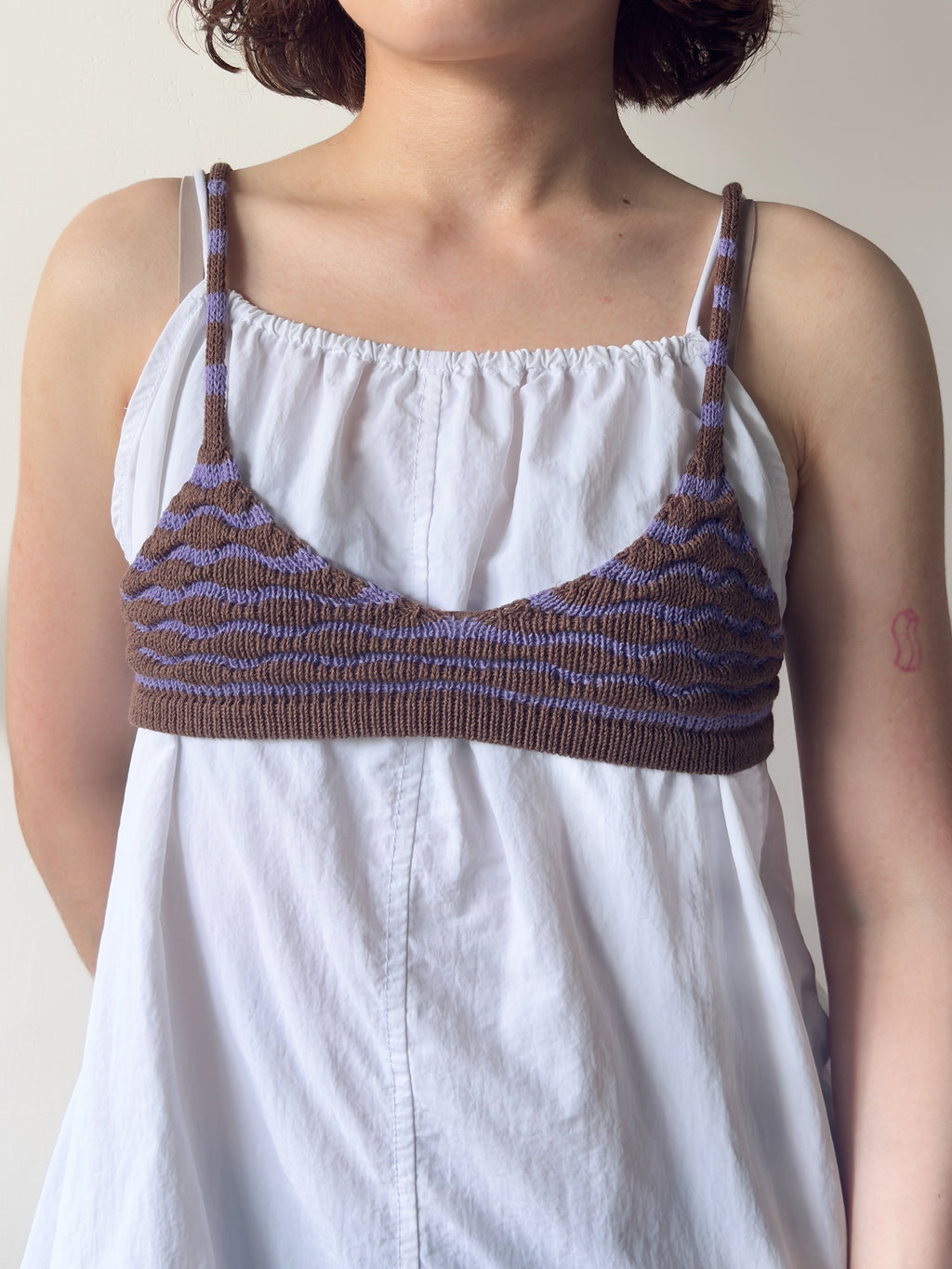 Ripple form wool bralette