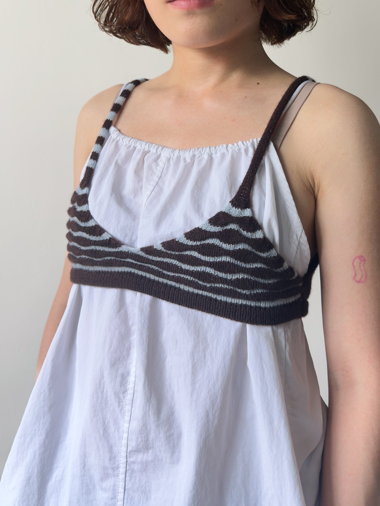 Ripple form wool bralette