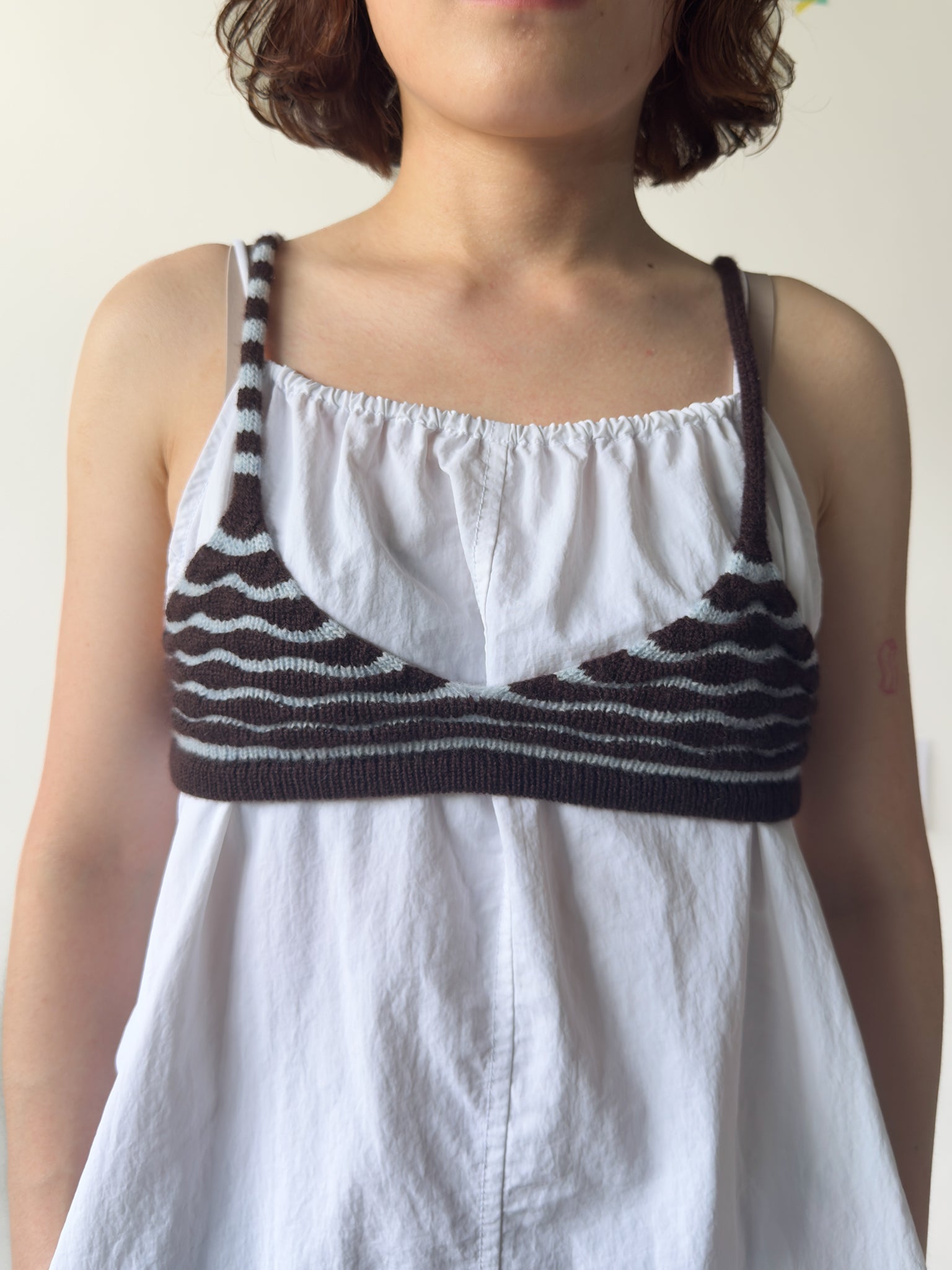 Ripple form wool bralette