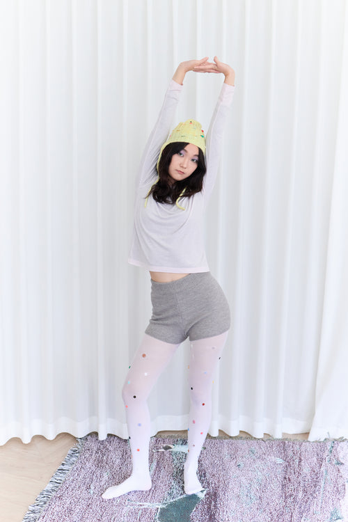 Candy Button Beanie-Lime