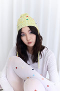 Candy Button Beanie-Lime