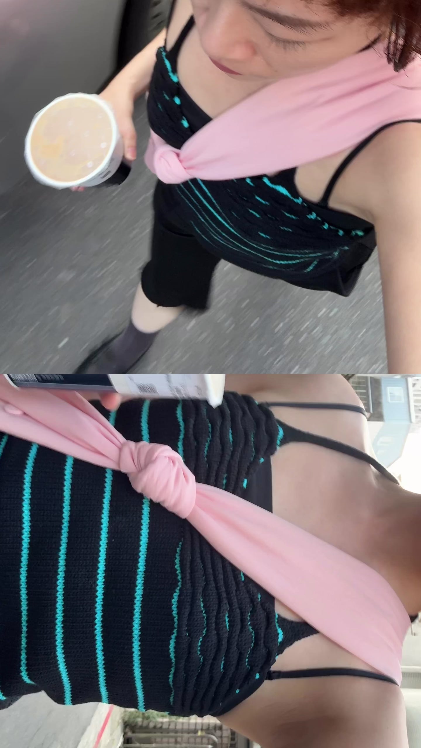 Halter neck knitted camisole